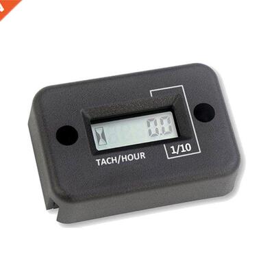 Waterproof LCD Tach Vbraton Hour Meter Hour Counter RPM Co
