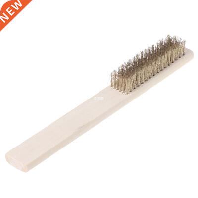 6Row Steel Copper Wire Wood Handle Scratch Brush For Polishi