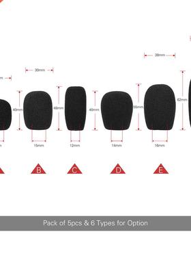 5pcs Mini Microphone Windscreens Mic Foam vers for Lapel Hea