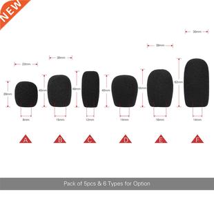 Windscreens Mic Lapel Mini Hea for Microphone vers 5pcs Foam