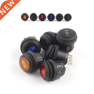 Rocker Waterproof Pin Switch Boat Round SPST 25mm 5pcs