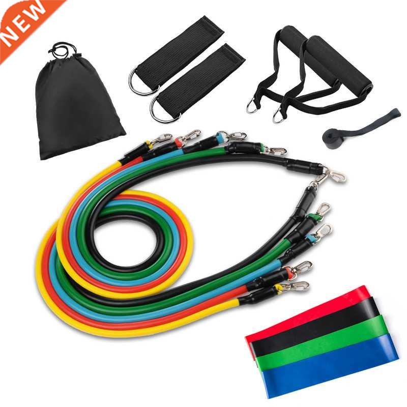Tube Resistance Bands Set with Attached Handles Door Anchor
