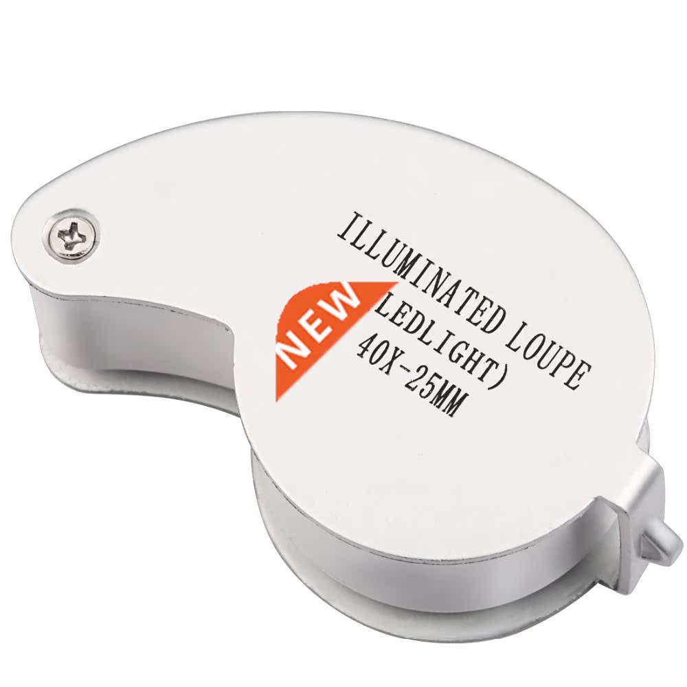 40X Folding Magnifier Loupe Illuminated Magnifier Magnifying