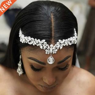 Wedding Hair Band Cubic Luxury Forehead Bridal Jewe Zirconia
