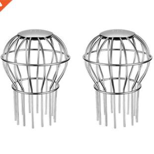 2Pcs 304 Stanless Steel Gutter Guards Keeps Gutter Downppe