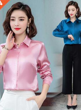Elegant Office Ladies Work Shirt Women Blouse Long Sleeve La