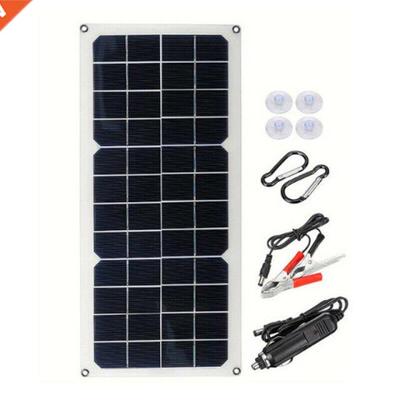 12V 30W Solar Panel Car Van Boat Caravan Camper Trickle Port