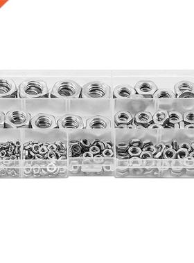 288Pcs Hex Hexgon Nuts Thin Nuts ssortment Kit M3 M4 M5 M6