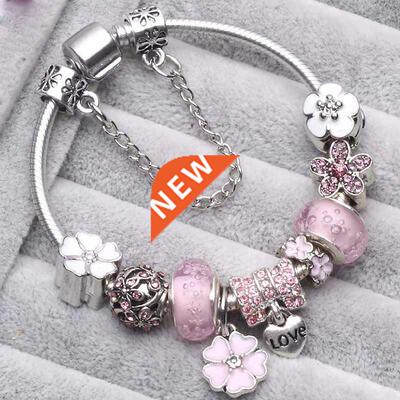 BAOPON Dropshipping Vintage Silver Color Charms Bracelets fo