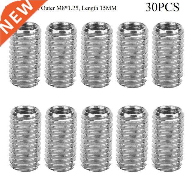 20/30pcs Stainless Steel Threaded Reducer Inserts Inner M6*1