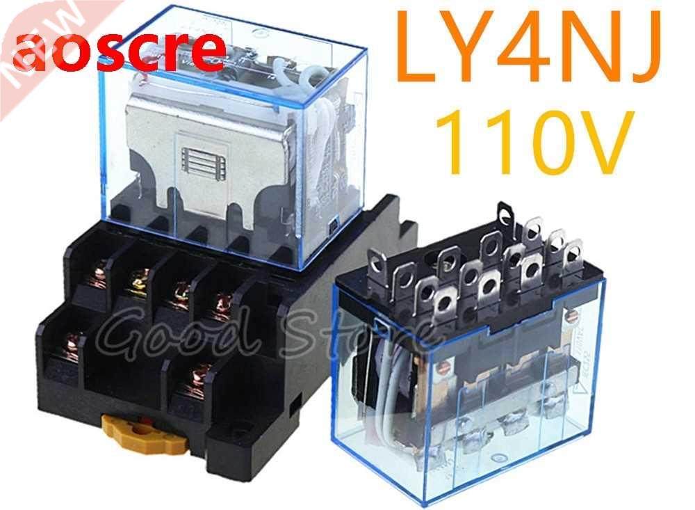 1Set LY4NJ HH64P AC DC 110V 14PIN 10A silver contact Power R