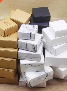 6pcs Krft Pper Gift Box Mrbling Style DIY Hnde Cndy