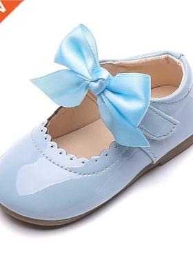 Spring Autumn Baby Girls Shoes Cute Bow Patent Leather Princ