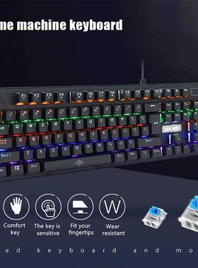 Gaming Keyboard Computer Keyboard Gamer 104 Key USB Wired LE