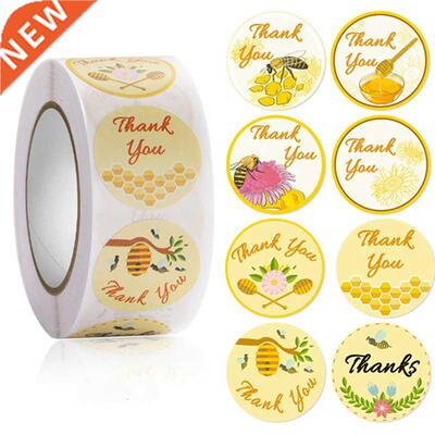 500PCS Honey Bee Thank You Stickers Decor Thanksgiving Day C