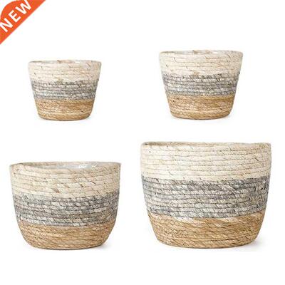 Nordic Handmade Seagrass Storage Basket Indoor Outdoor Flowe