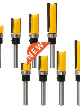 8Pcs Flush Trim Router Bits Top Bearing Router Bit 1/4 Inch