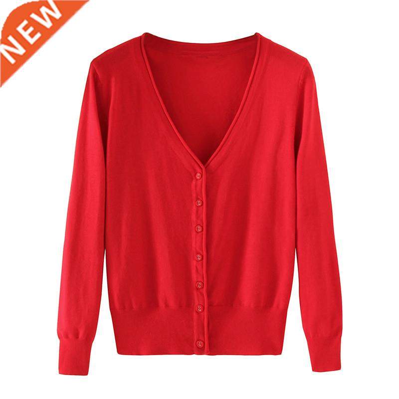 Cardigan Women Oversized Sweater Coat Spring Autumn Single B