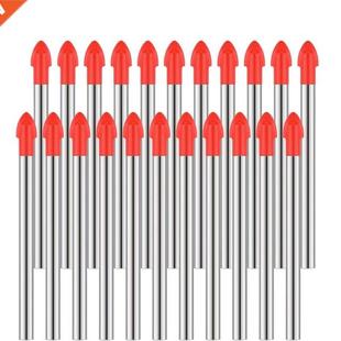 20Pieces 6mm Cemented Carbide Masonry Drill Bits for Glass M