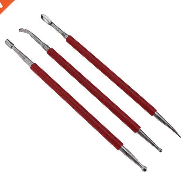 3pcs Carving Tool Stainless Steel Pottery Clay Double Head S