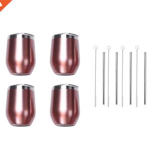 Stemless With Mug Glass Wine Steel Stainless Pack