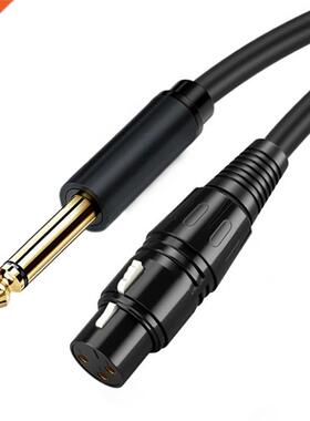 Audio Cable Canon XLR Female To 6.35mm Jack Plug Male Conne