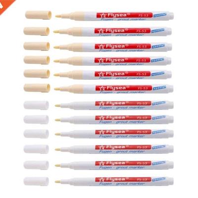 Flysea 12Pcs Grout Pen Based Tile Marker Repair Pens Profess
