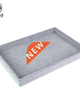 Gray Velvet Newest Jewelry Display Neckla Box Tray Jewellery