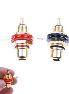1 Pair New RCA Female Socket Connector Chassis Panel Mount A