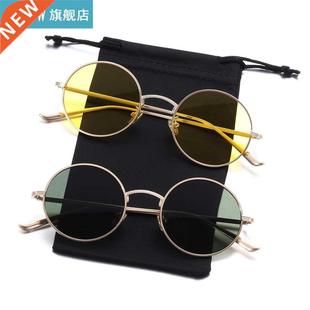 Round Frame New Sunglasses Metal Vintage 2021 Steampunk