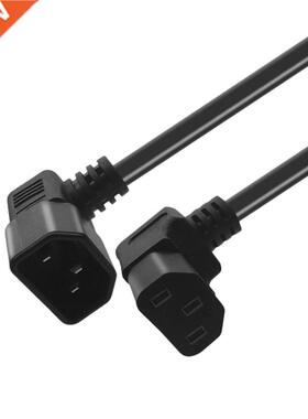 Power Extension Cord, All-Copper C13-C14 Double-Bending 90 d