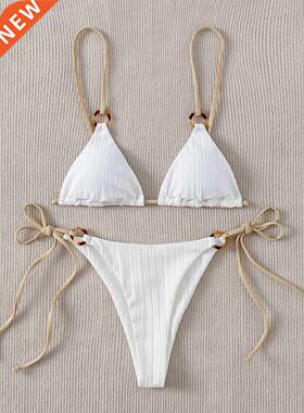 Bikini Set Cute Women Triangle Thong Biquini Swimsuit Swimwe