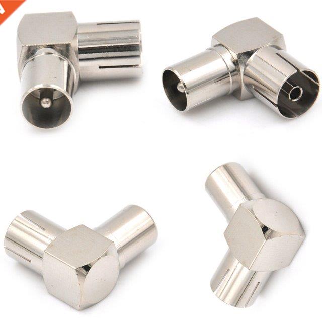 Practcal TV Male Plug To F Female Jack 90 Degrees Head Rgh