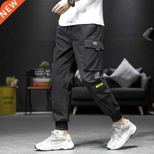 Black Harem Waist Hip Punk Elastic Hop Men Streetwear Pants