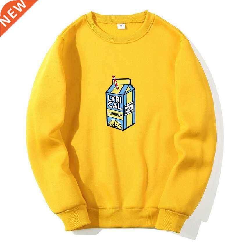 O-Neck Hoodie Sweatshirt Lyrical Lemonade Printed Fleece Men