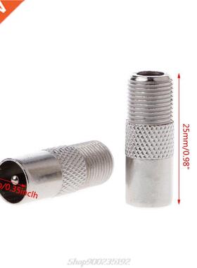 5 Pcs RF Coax Straight Connector F Female to RF Male TV Ante