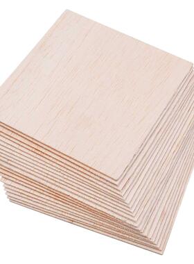 20 Pieces Square Balsa Wood Sheets Wooden Plate Model 适用于