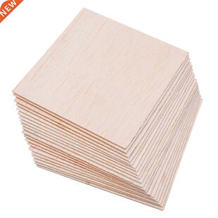 20 Pieces Square Balsa Wood Sheets Wooden Plate Model 适用于