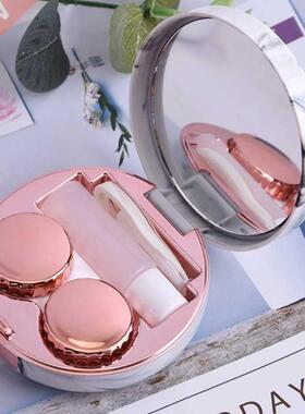 Cute Marble Stripe Contact Lens Case Travel Glasses Lenses B