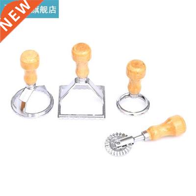 Ravioli Stamp Set, Ravioli Cutters with Wooden Handle and Fl