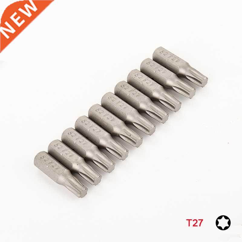 10pcs S2 Alloy Steel 25mm Long Torx Screwdriver Bits Set 1/4