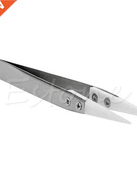 Heat Resistant Stainless Steel Ceramic Tweezers Pointed Tip