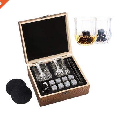 Whisky Stones Gift Sets Marble Reusable Cooling Stones Whisk