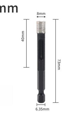 1PCS Dry Diamond Drill Bit Hex Shank Sintered Hole Opener Br