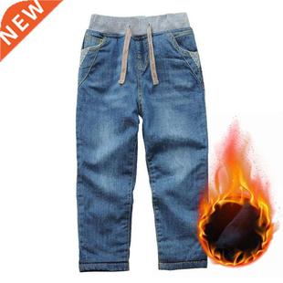 Pants Plus Warm Winter Thicken Jeans Children Kids Velvet