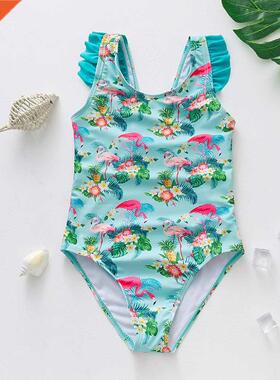 2022 Flamingo Girls Swimsuits One Piece Swimwear 3-10years K