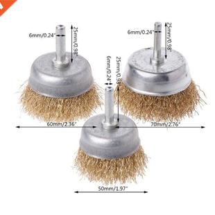 Shank Whe Bowl Steel Flat Dameter 6mm Brush Wre Pcs
