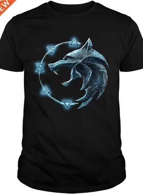 The-Witcher Symbol Wolf T-Shirt Sweatshirt for Men New Arriv
