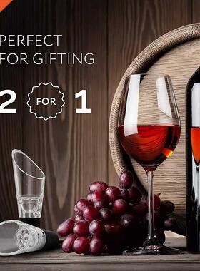 2pcs Acrylic Wine Aerator 360 Degrees Rotating Wine Pourer W