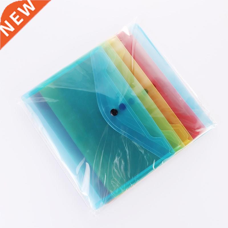 12pcs/set Color Transparent Plastic A5 Folders File Bag Docu